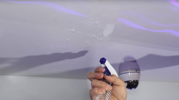 Как помыть тканевый натяжной потолок?