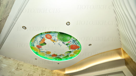 Натяжной потолок в квартире ЖК Золотые Купола